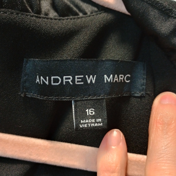 Women's Andrew Marc Ruffle Jumpsuit Black Size 16 - Picture 5 of 12